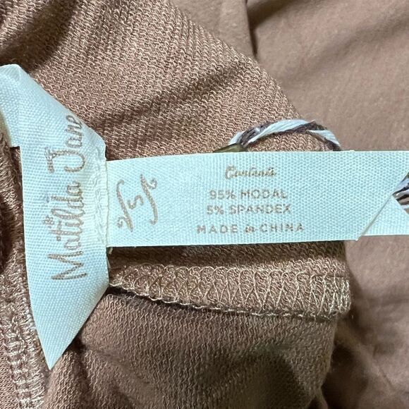 NWT Matilda Jane Women Crop Lounge Pants Wide Leg Pull-On‎ Brown Size Small - Picture 7 of 8
